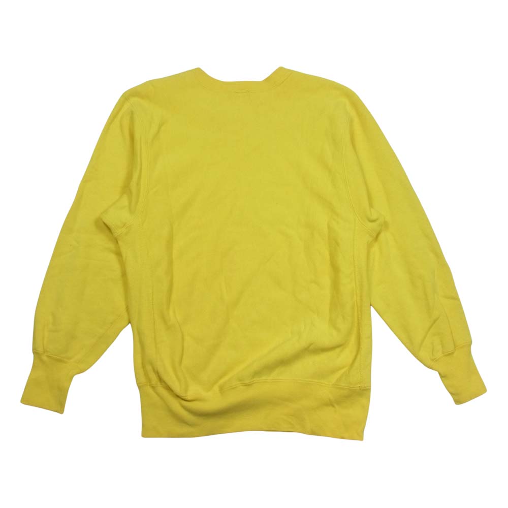 Champion チャンピオン ヴィンテージ USA製 90s 刺繍タグ リバースウィーブ スウェット イエロー系 XL【中古】