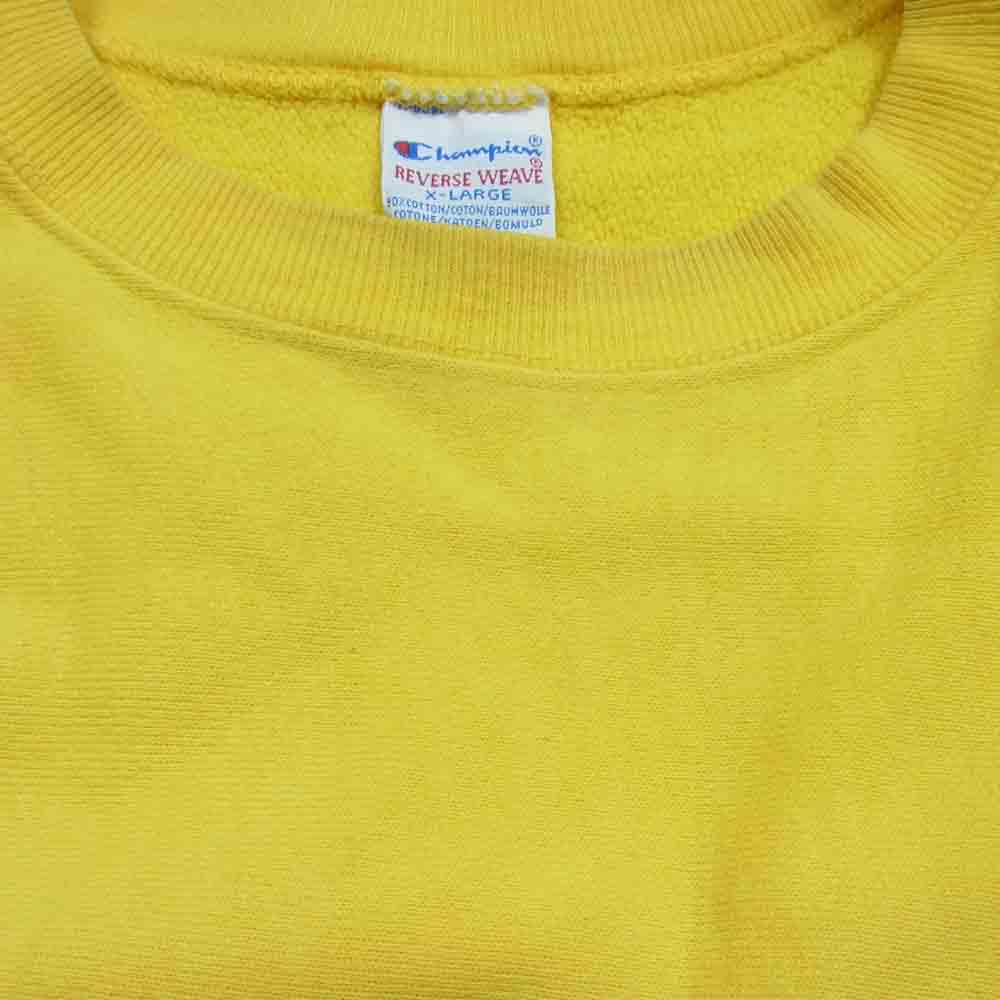 Champion チャンピオン ヴィンテージ USA製 90s 刺繍タグ リバースウィーブ スウェット イエロー系 XL【中古】