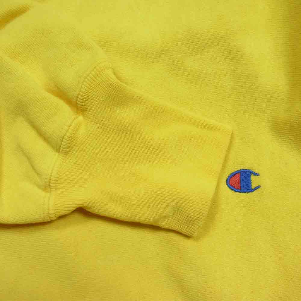 Champion チャンピオン ヴィンテージ USA製 90s 刺繍タグ リバースウィーブ スウェット イエロー系 XL【中古】