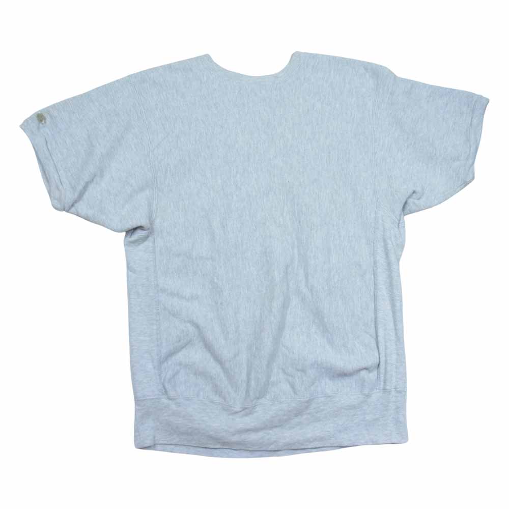 Champion チャンピオン ヴィンテージ USA製 90s 刺繍タグ リバースウィーブ 半袖スウェット グレー系 XL【中古】