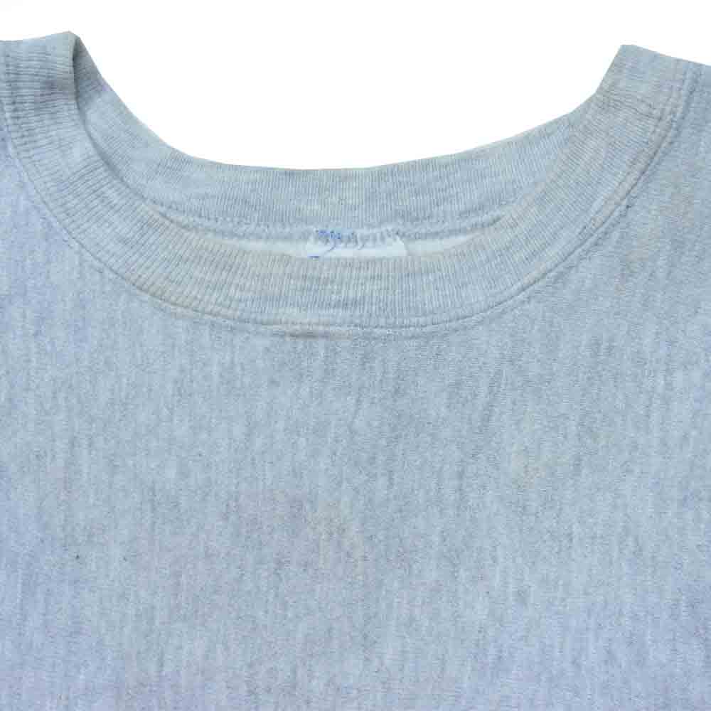 Champion チャンピオン ヴィンテージ USA製 90s 刺繍タグ リバースウィーブ 半袖スウェット グレー系 XL【中古】