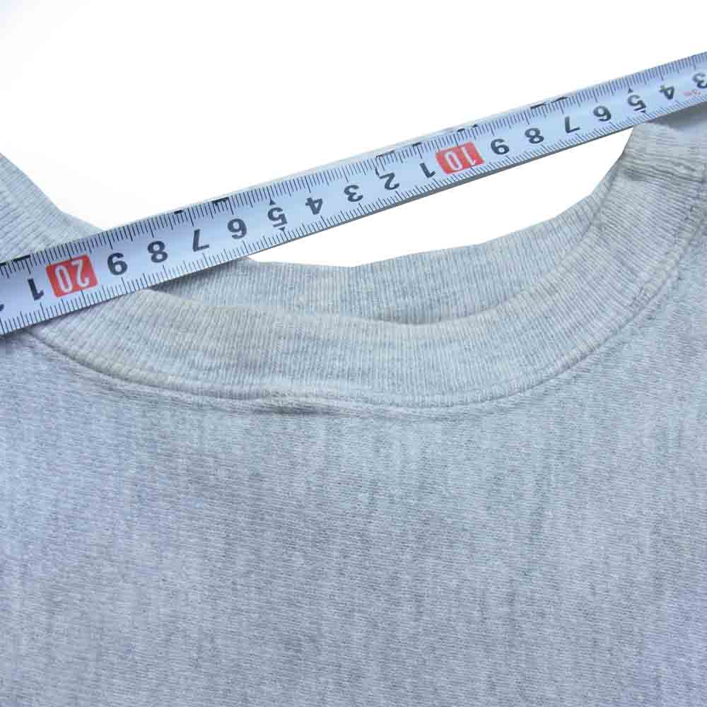 Champion チャンピオン ヴィンテージ USA製 90s 刺繍タグ リバースウィーブ 半袖スウェット グレー系 XL【中古】