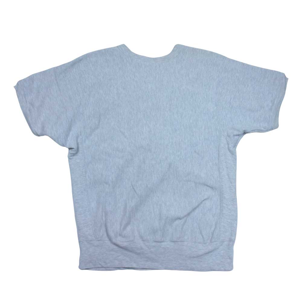 Champion チャンピオン ヴィンテージ USA製 90s 刺繍タグ リバースウィーブ 半袖スウェット グレー系 XL【中古】