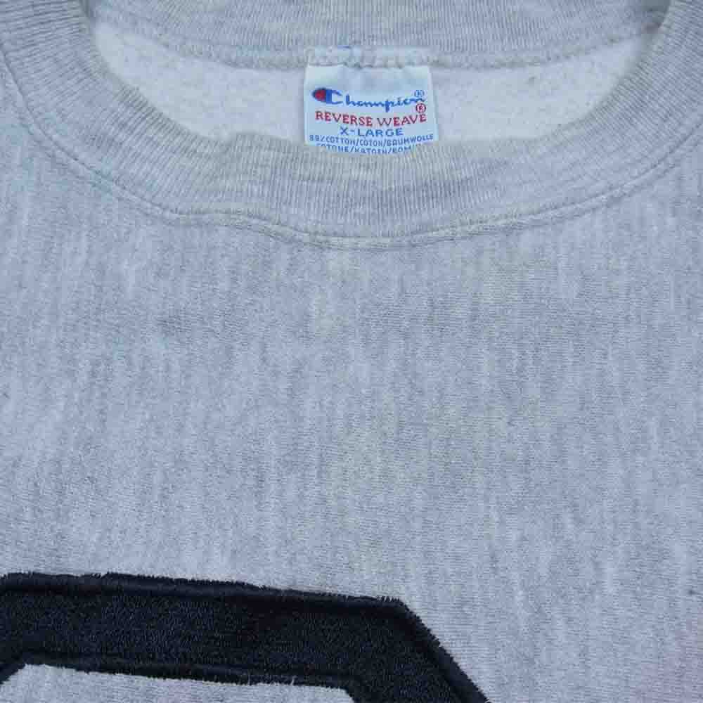 Champion チャンピオン ヴィンテージ USA製 90s 刺繍タグ リバースウィーブ 半袖スウェット グレー系 XL【中古】