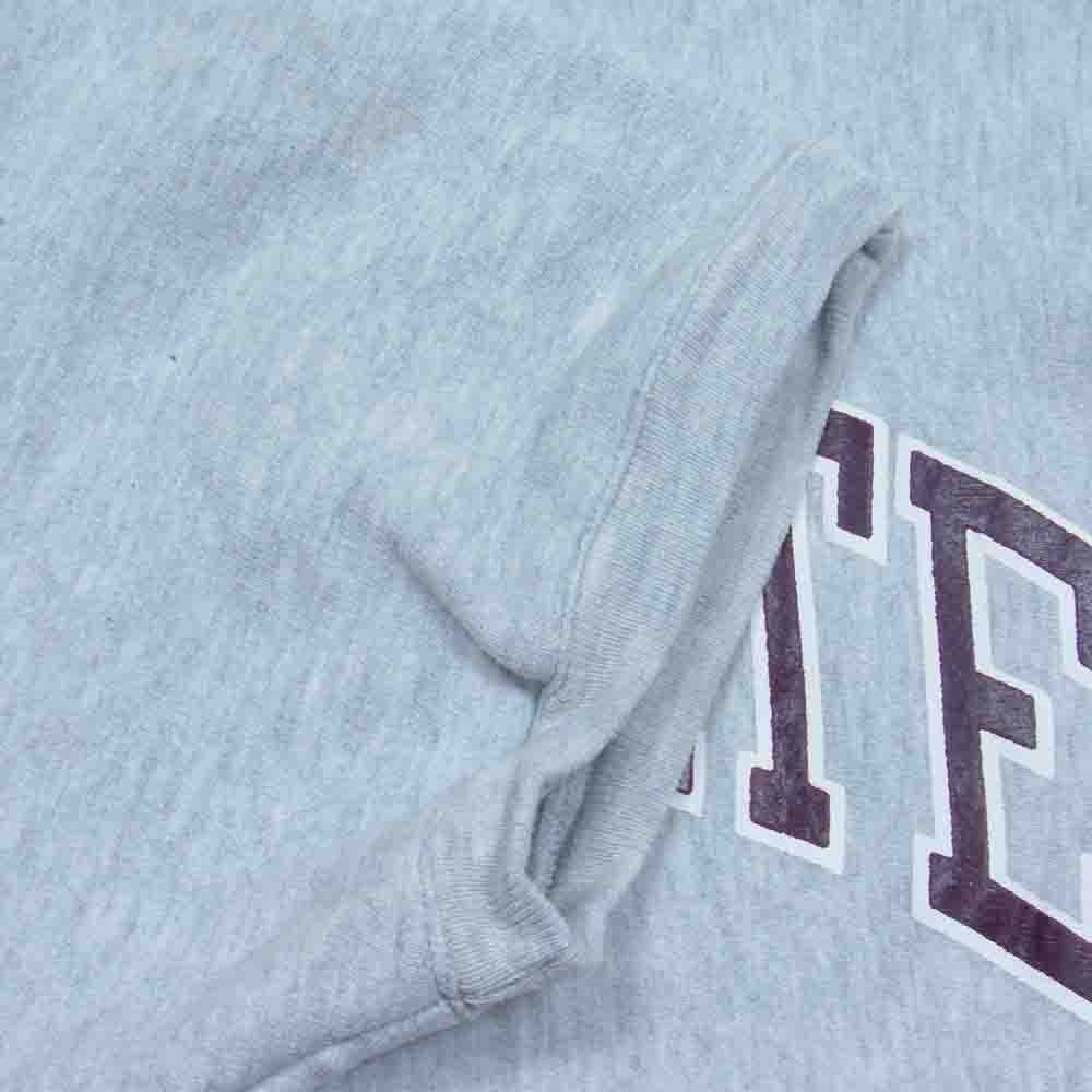 Champion チャンピオン ヴィンテージ USA製 90s 刺繍タグ リバースウィーブ 半袖スウェット グレー系 XL【中古】