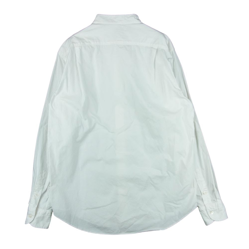 PORTER CLASSIC ポータークラシック バンドカラー レギュラー 長袖 シャツ コットン 日本製 ホワイト系 L【中古】