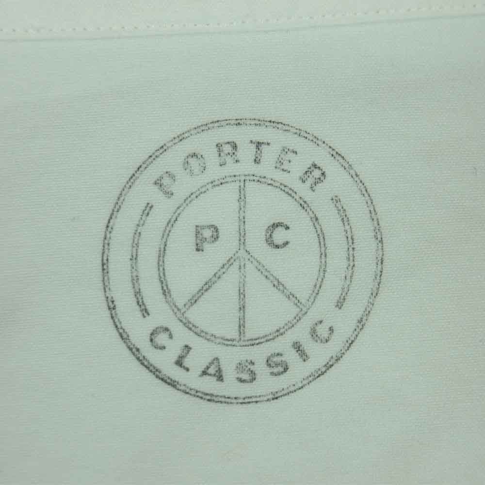 PORTER CLASSIC ポータークラシック バンドカラー レギュラー 長袖 シャツ コットン 日本製 ホワイト系 L【中古】