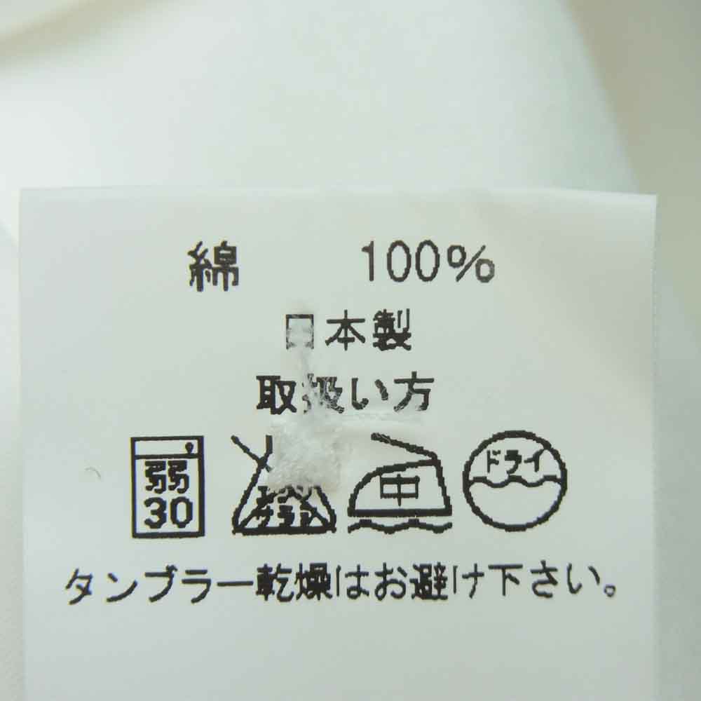 PORTER CLASSIC ポータークラシック バンドカラー レギュラー 長袖 シャツ コットン 日本製 ホワイト系 L【中古】