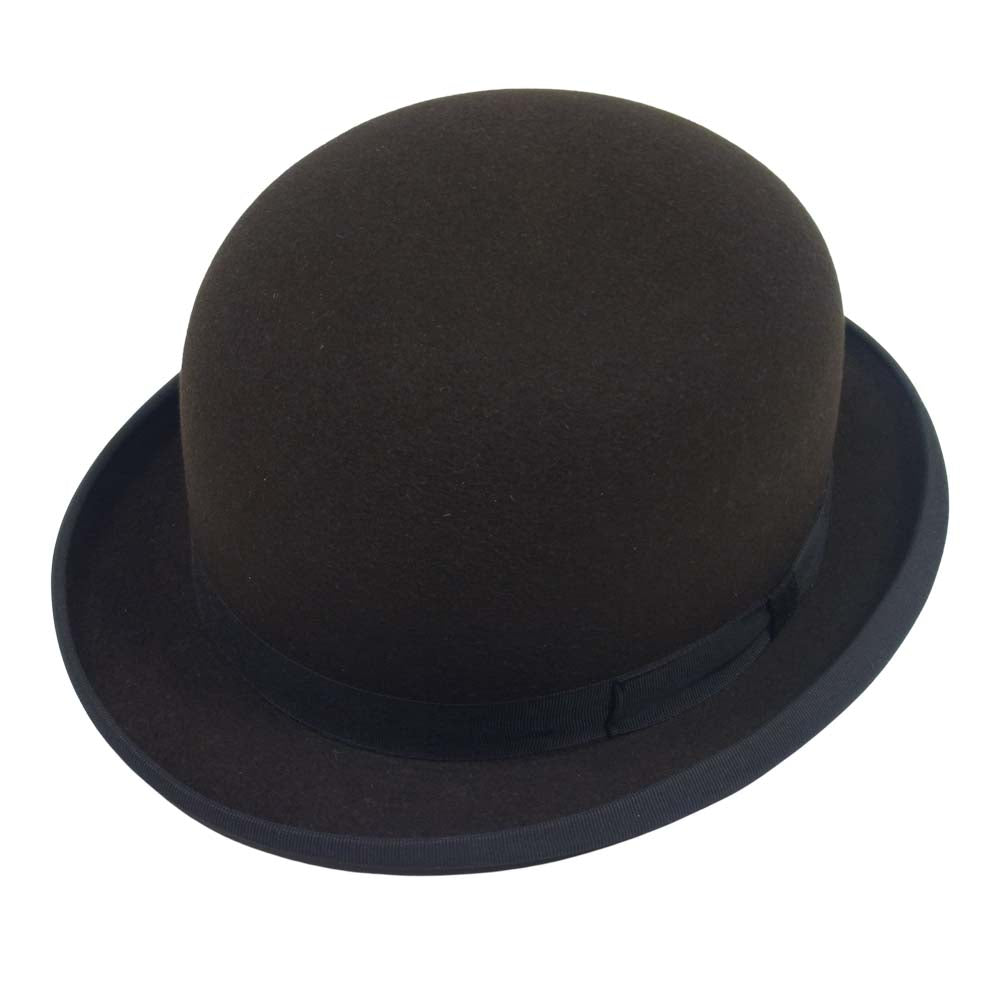 ジェームズロックカンパニーハッターズ BOWLER ボーラー フェルト ハット ダークブラウン系 7.5【中古】