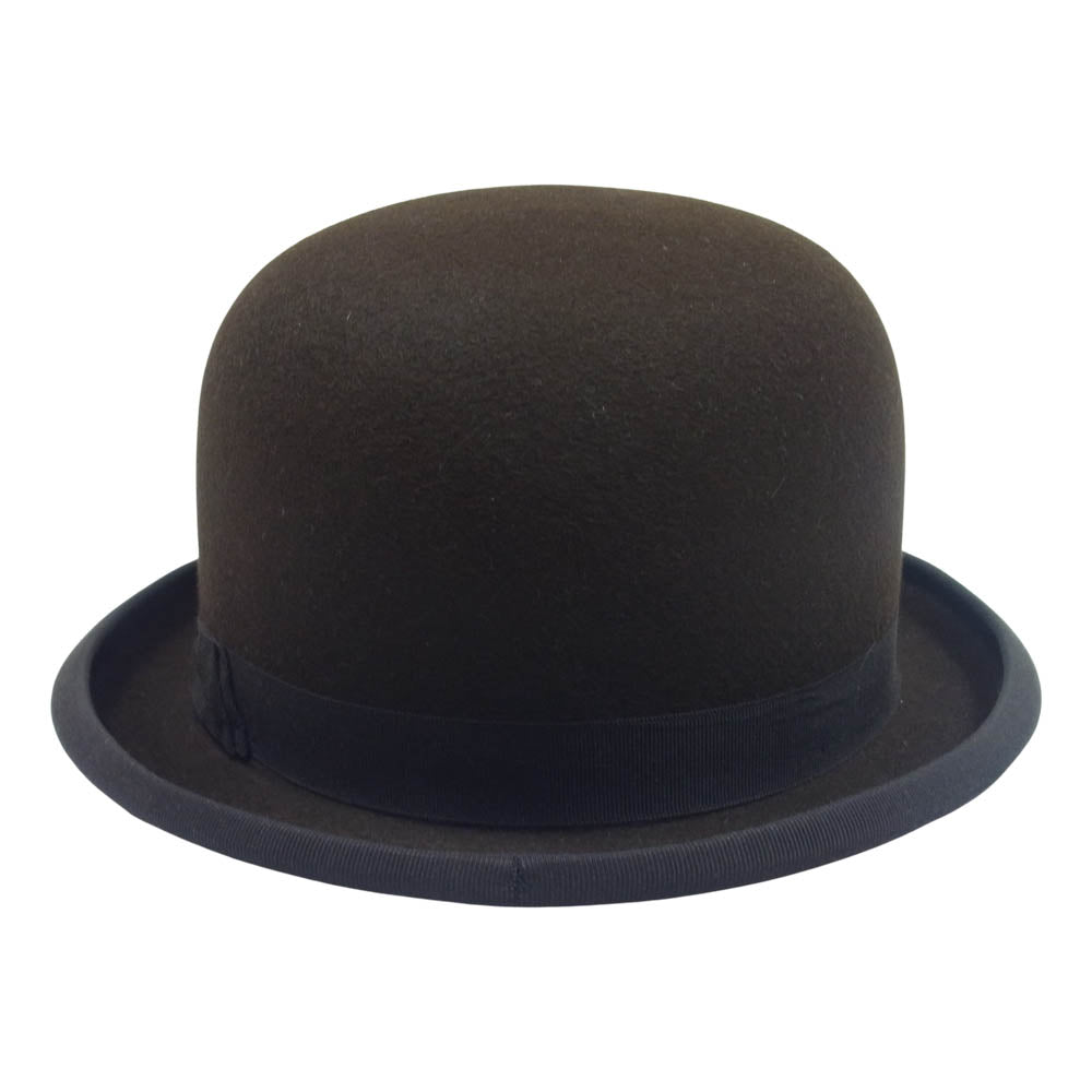 ジェームズロックカンパニーハッターズ BOWLER ボーラー フェルト ハット ダークブラウン系 7.5【中古】