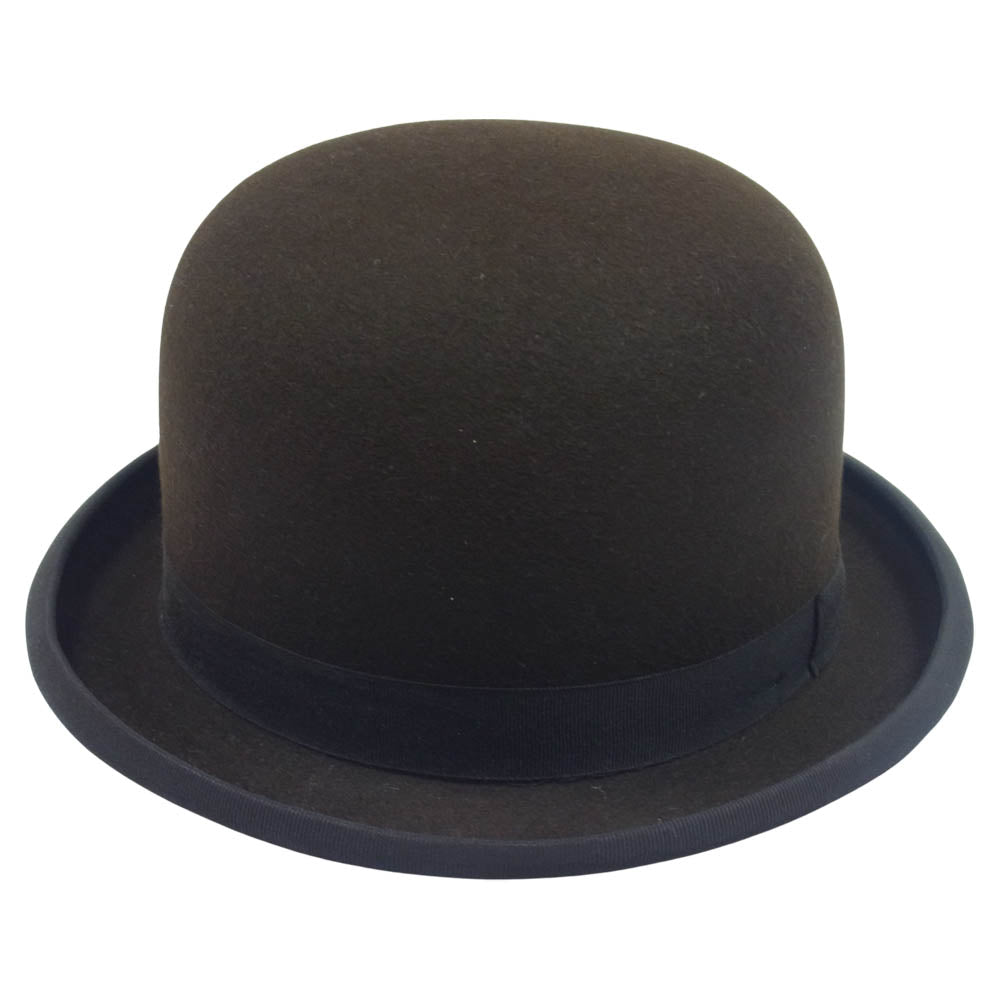 ジェームズロックカンパニーハッターズ BOWLER ボーラー フェルト ハット ダークブラウン系 7.5【中古】
