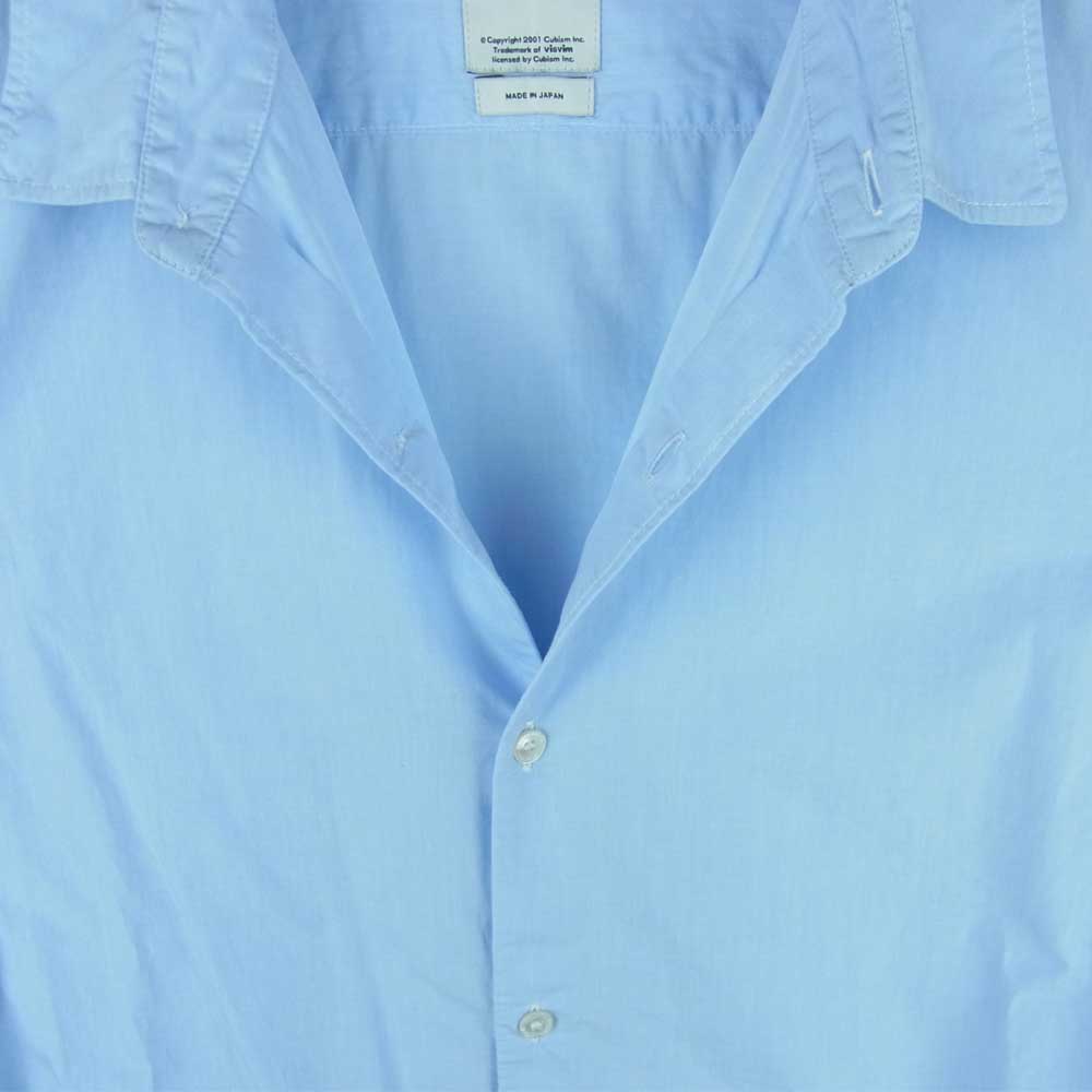 VISVIM ビズビム 16SS 116105011022 LONG RIDER shirt L/S ロング ライダー 長袖 シャツ ライトブルー系 3【美品】【中古】