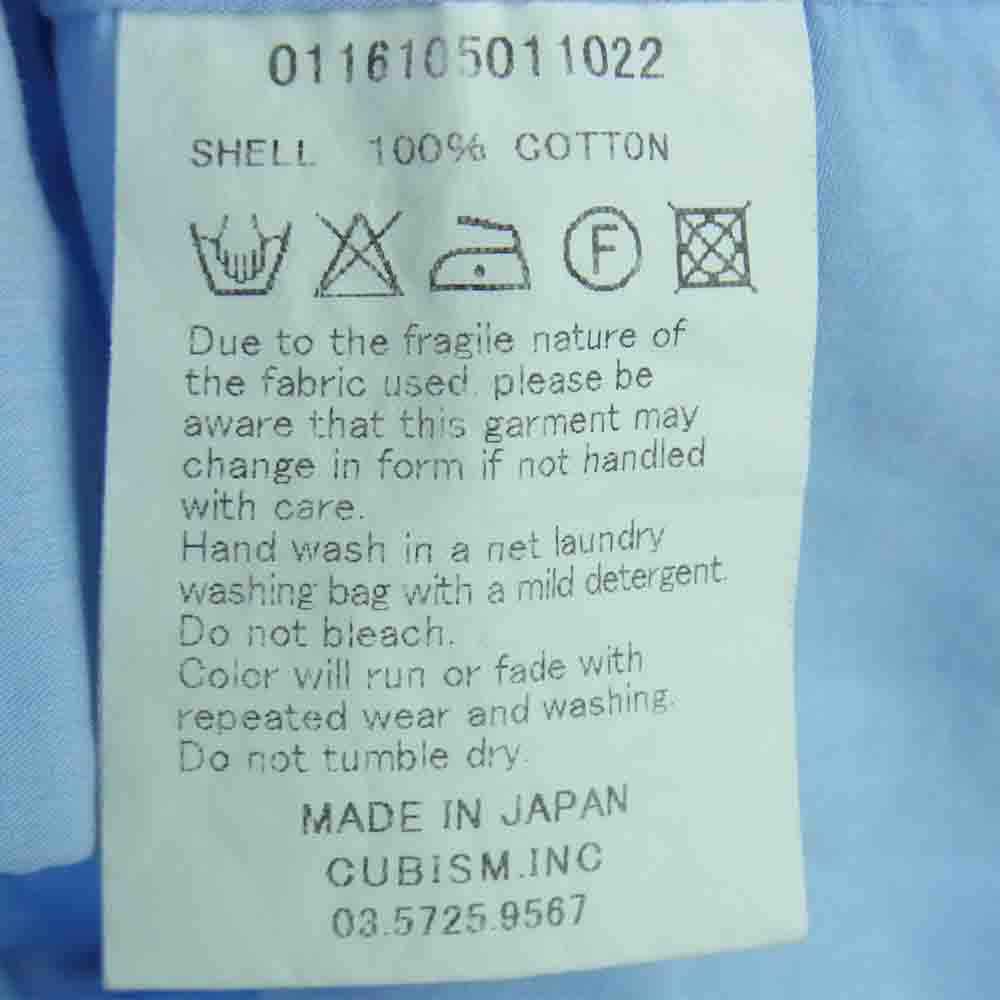 VISVIM ビズビム 16SS 116105011022 LONG RIDER shirt L/S ロング ライダー 長袖 シャツ ライトブルー系 3【美品】【中古】