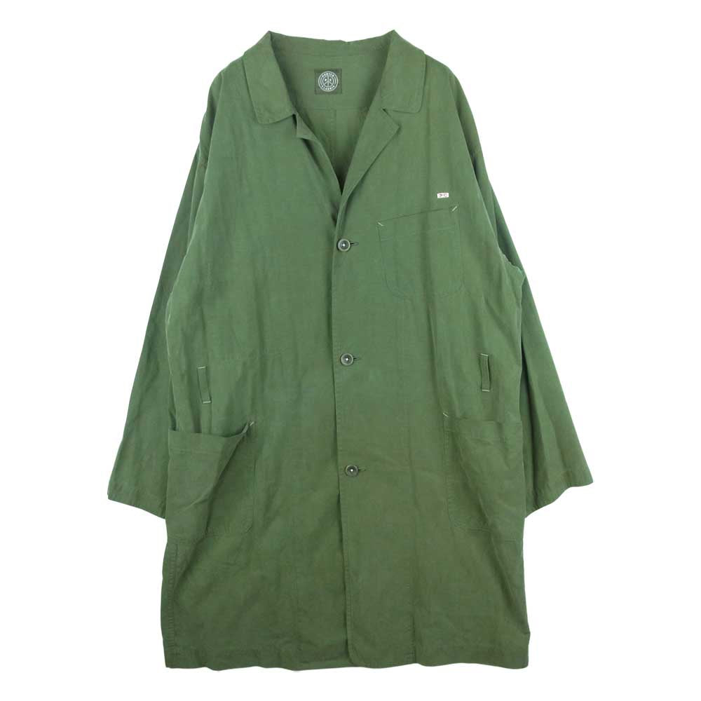 PORTER CLASSIC ポータークラシック TENCEL COAT テンセル シャツ ガウン コート グリーン系 3【中古】