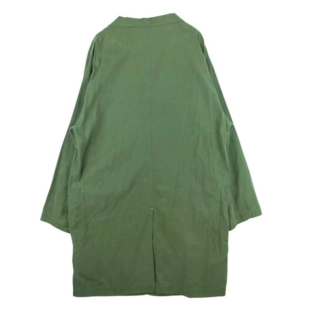 PORTER CLASSIC ポータークラシック TENCEL COAT テンセル シャツ ガウン コート グリーン系 3【中古】