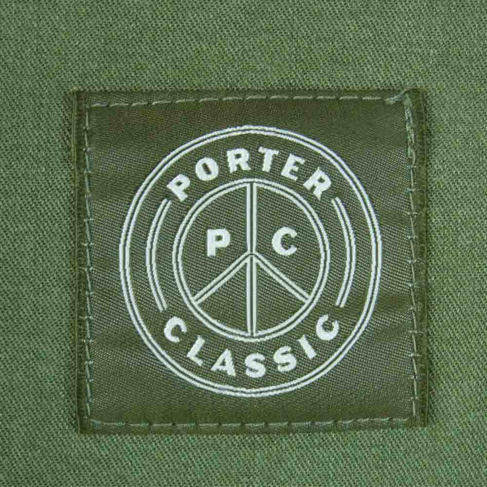 PORTER CLASSIC ポータークラシック TENCEL COAT テンセル シャツ ガウン コート グリーン系 3【中古】