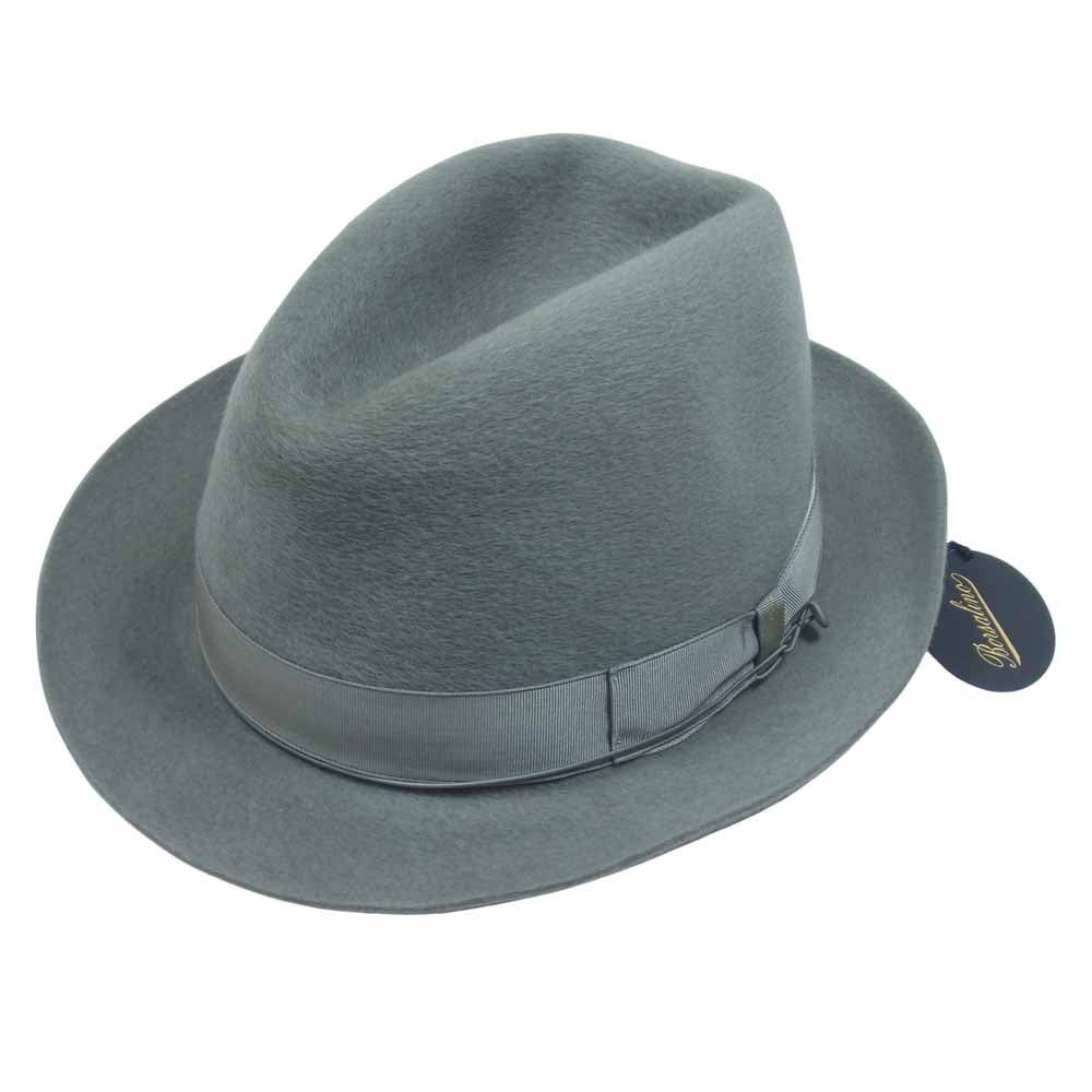 ボルサリーノ Cervelt セルベルト 中折れ フェルト ハット グレー系 7.5【極上美品】【中古】