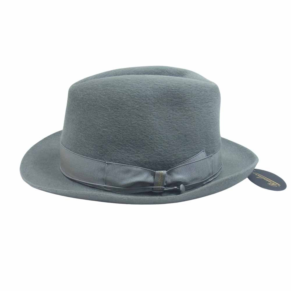 ボルサリーノ Cervelt セルベルト 中折れ フェルト ハット グレー系 7.5【極上美品】【中古】