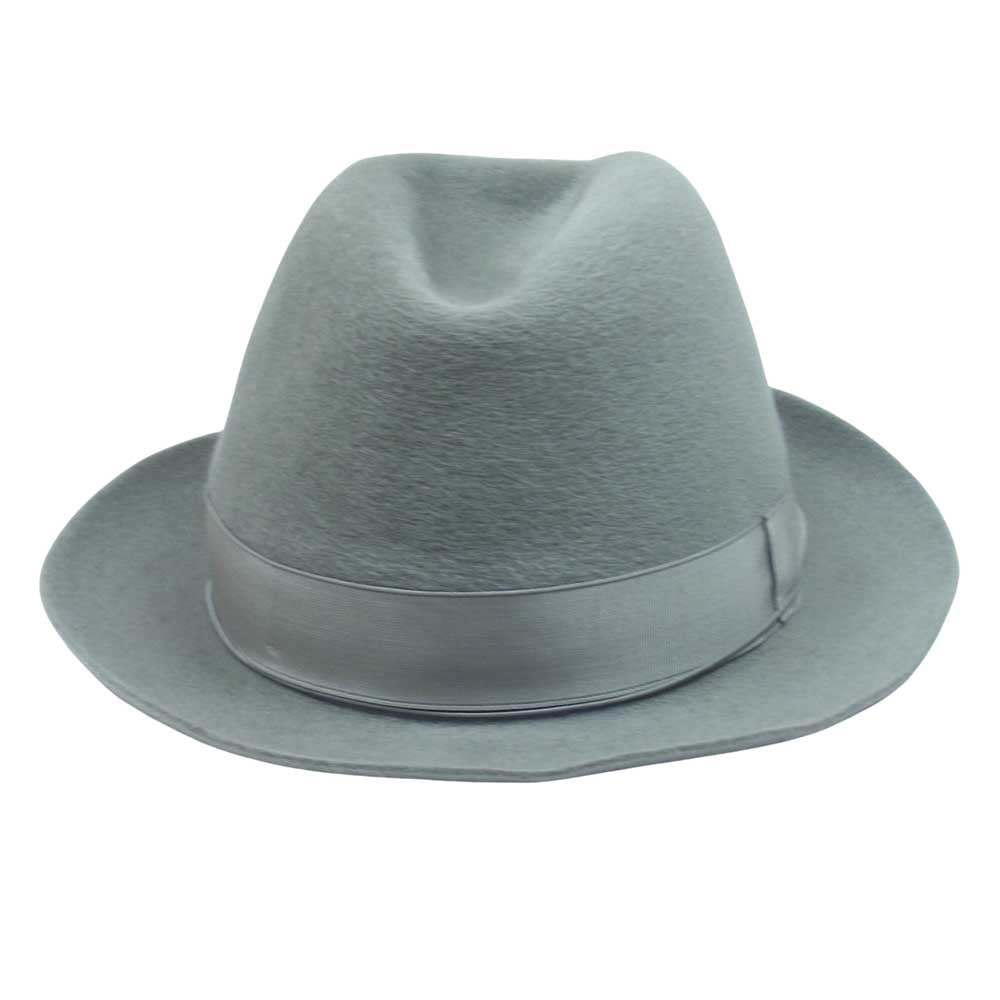 ボルサリーノ Cervelt セルベルト 中折れ フェルト ハット グレー系 7.5【極上美品】【中古】