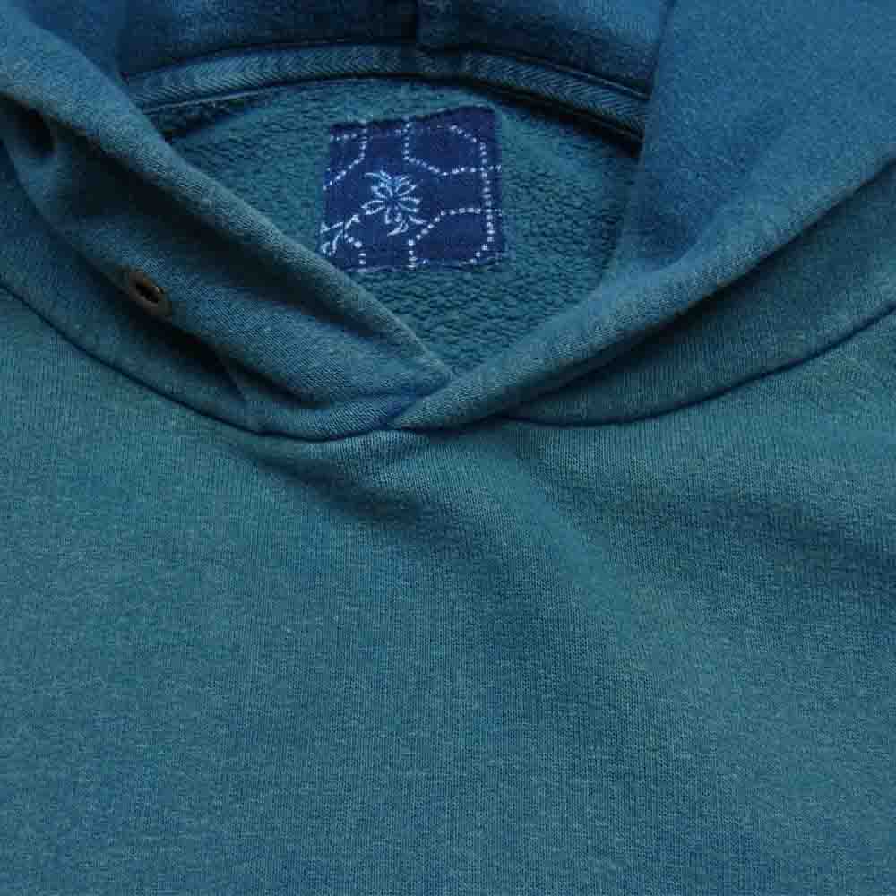 VISVIM ビズビム 0220905010014 ICT indigo dye jumbo hoodie p.o. ジャンボ フーディ パーカー グリーン系 2【美品】【中古】