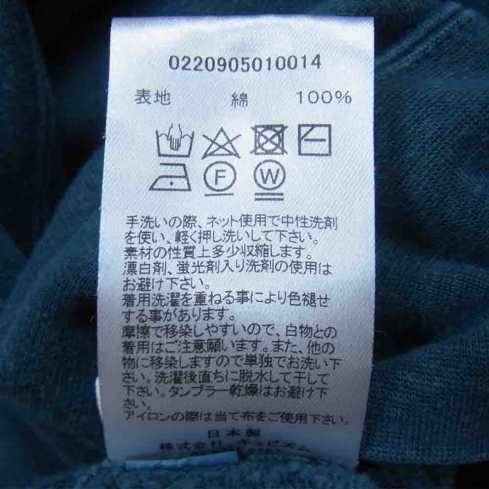 VISVIM ビズビム 0220905010014 ICT indigo dye jumbo hoodie p.o. ジャンボ フーディ パーカー グリーン系 2【美品】【中古】