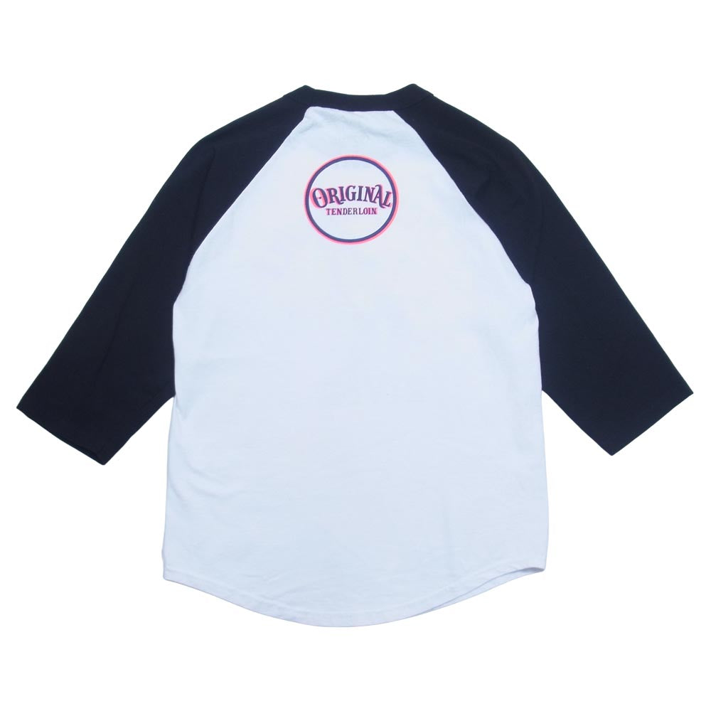 TENDERLOIN テンダーロイン CAHULAWASSE RIVER プリント ラグラン シャツ 白黒系 M【中古】