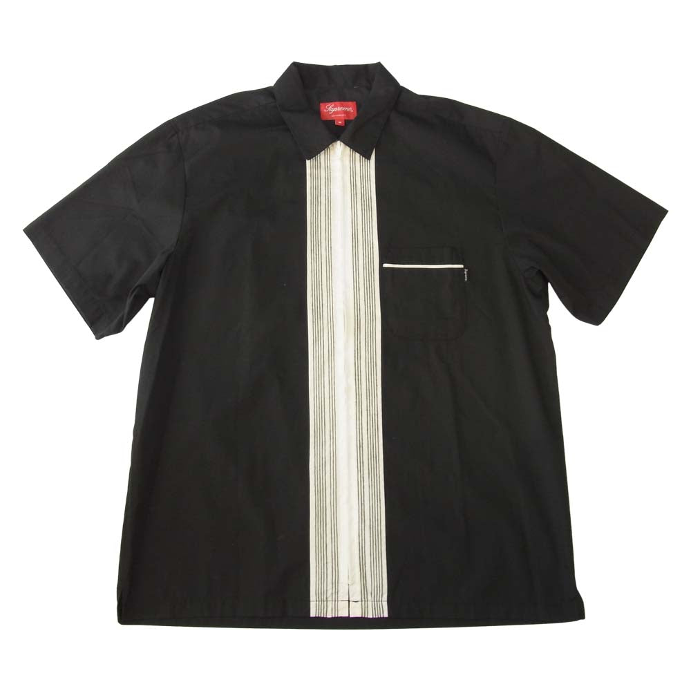 Supreme シュプリーム 20SS Bowling Zip S/S Shirt ボーリング ジップ 半袖 シャツ ブラック系 M【中古】