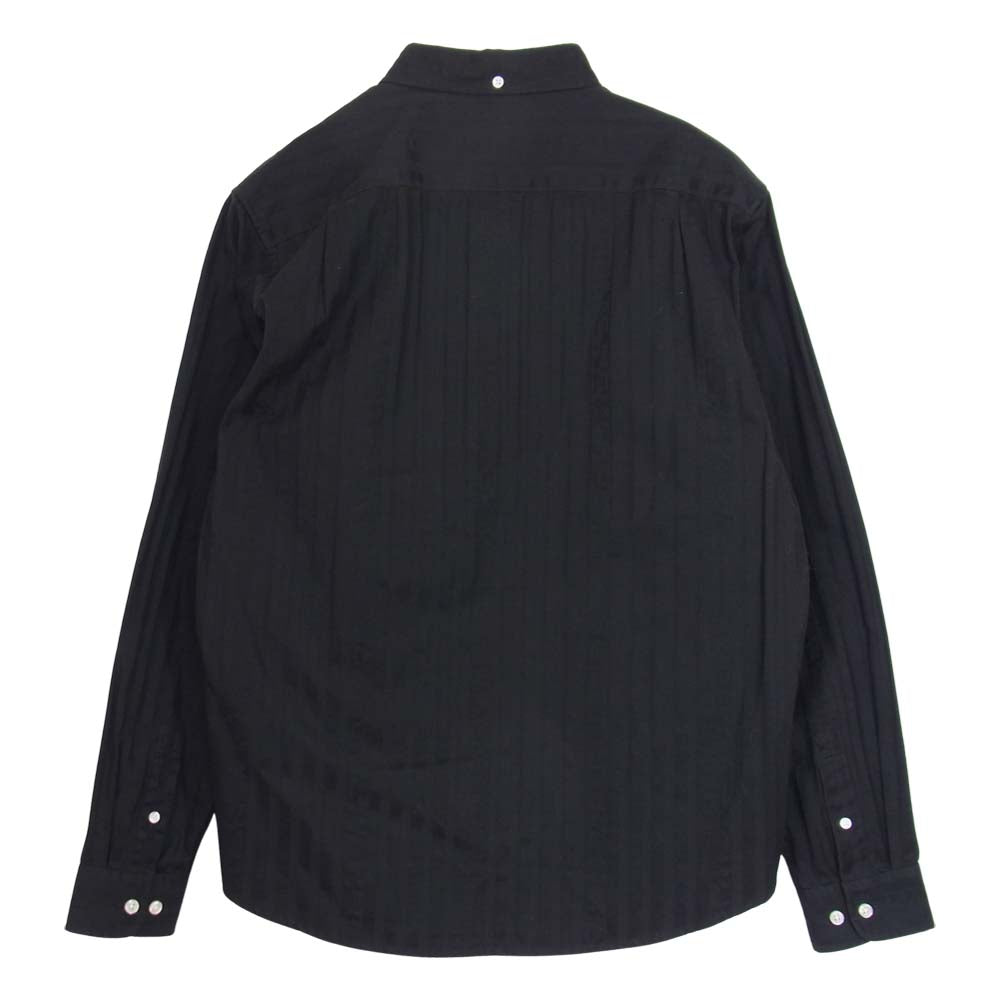 Supreme シュプリーム 20AW Jacguard Stripe Twill Shirt ジャガード ストライプ ボタンダウン 長袖 シャツ ブラック系 M【中古】