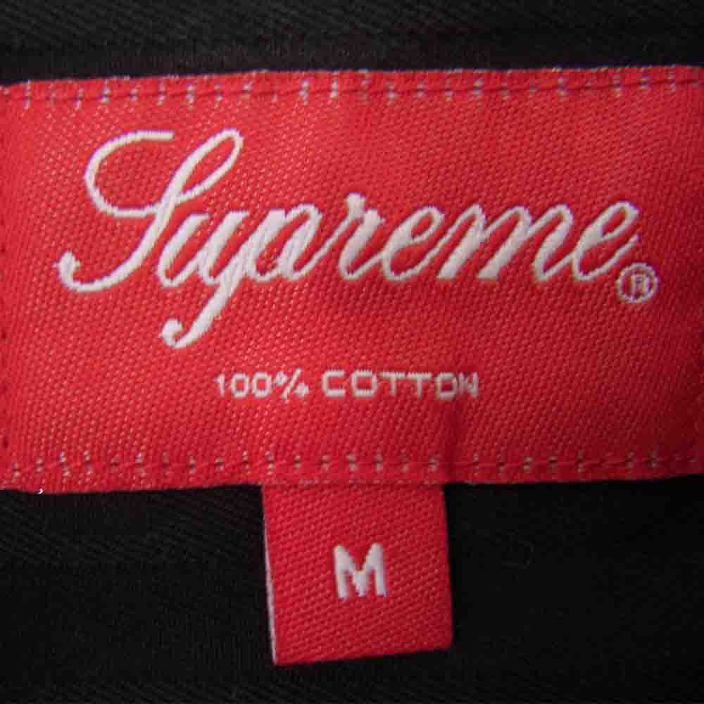 Supreme シュプリーム 20AW Jacguard Stripe Twill Shirt ジャガード ストライプ ボタンダウン 長袖 シャツ ブラック系 M【中古】