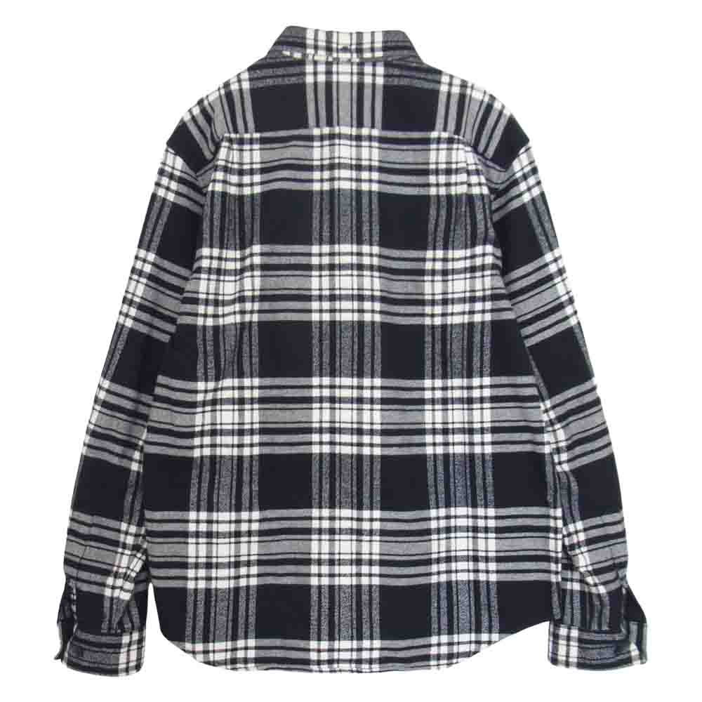 Supreme シュプリーム 19AW Tartan Flannel Shirt タータンチェック フランネル 長袖 シャツ ブラック系 M【中古】