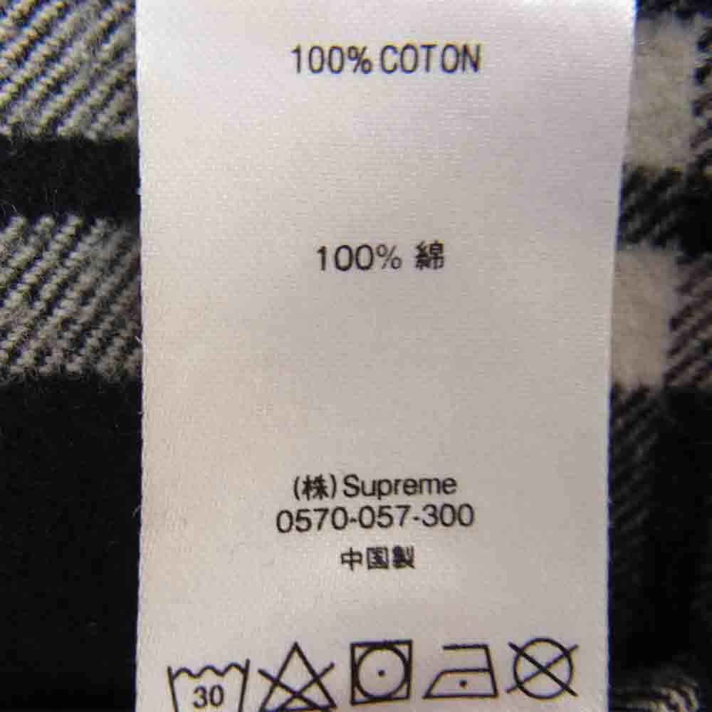 Supreme シュプリーム 19AW Tartan Flannel Shirt タータンチェック フランネル 長袖 シャツ ブラック系 M【中古】