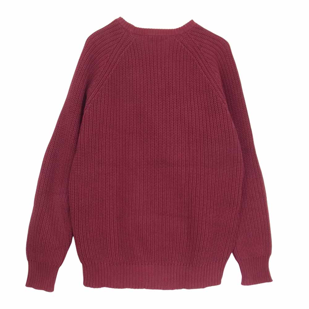 Supreme シュプリーム 14AW Rib Crewneck Sweater リブ クルーネック セーター ニット エンジ系 S【中古】