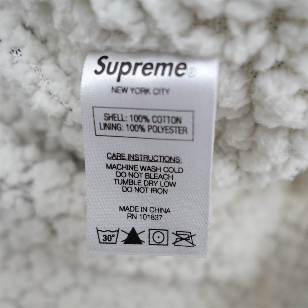 Supreme シュプリーム 15AW Flannel Sherpa Shirt フランネル シェルパ 裏ボア 長袖シャツ ブラウン系 S【中古】