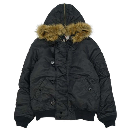 Supreme シュプリーム 14AW Flight Satin N-2B Park フライト サテン パーカー ジャケット ブラック系 S【中古】