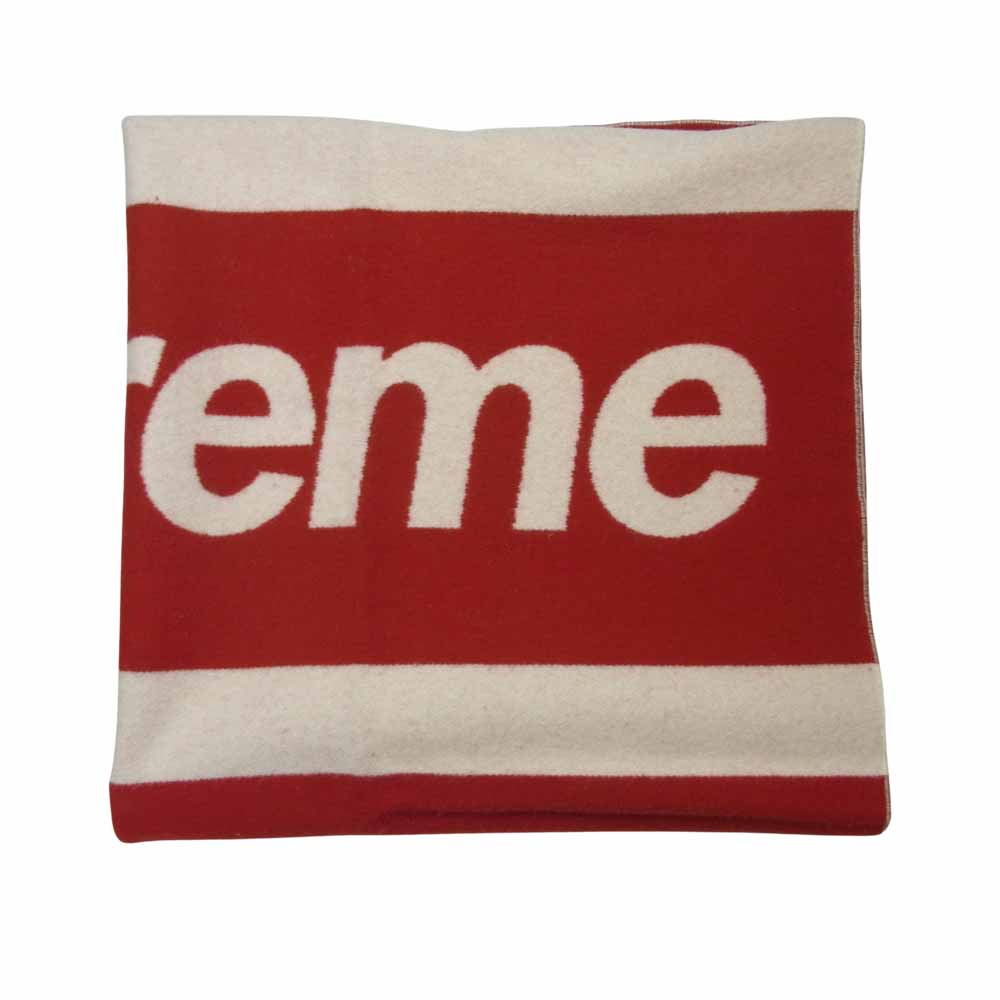 Supreme シュプリーム 14AW × Faribault Woolen mills Box Logo Blanket ファリバルトウーレンミルズ ブランケット レッド系【中古】