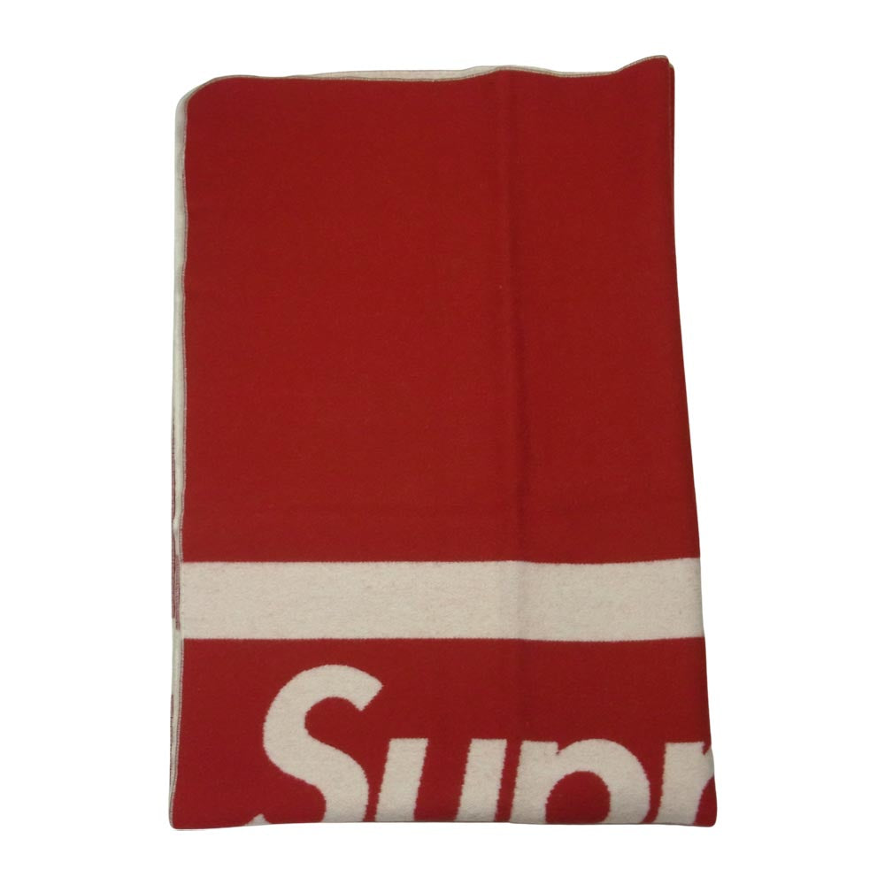 Supreme シュプリーム 14AW × Faribault Woolen mills Box Logo Blanket ファリバルトウーレンミルズ ブランケット レッド系【中古】
