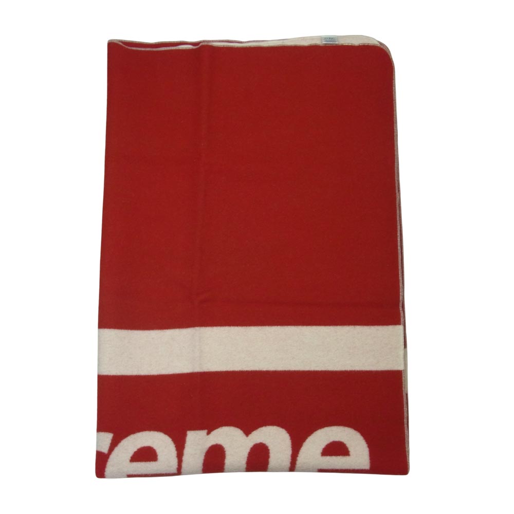 Supreme シュプリーム 14AW × Faribault Woolen mills Box Logo Blanket ファリバルトウーレンミルズ ブランケット レッド系【中古】