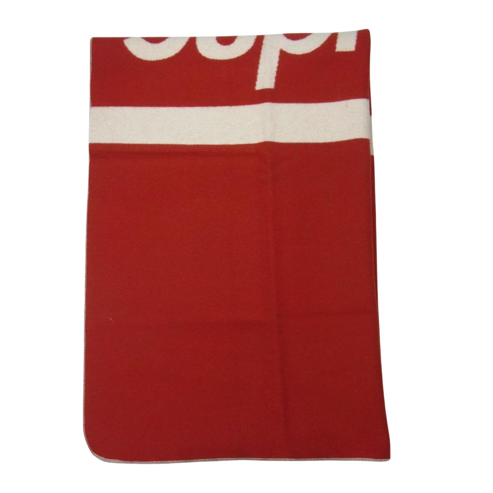 Supreme シュプリーム 14AW × Faribault Woolen mills Box Logo Blanket ファリバルトウーレンミルズ ブランケット レッド系【中古】
