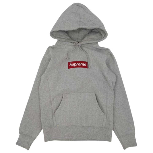 Supreme シュプリーム Box Logo Hooded Sweat Shirt ボックスロゴ フーデッド スウェット プルオーバー パーカー グレー系 S【中古】