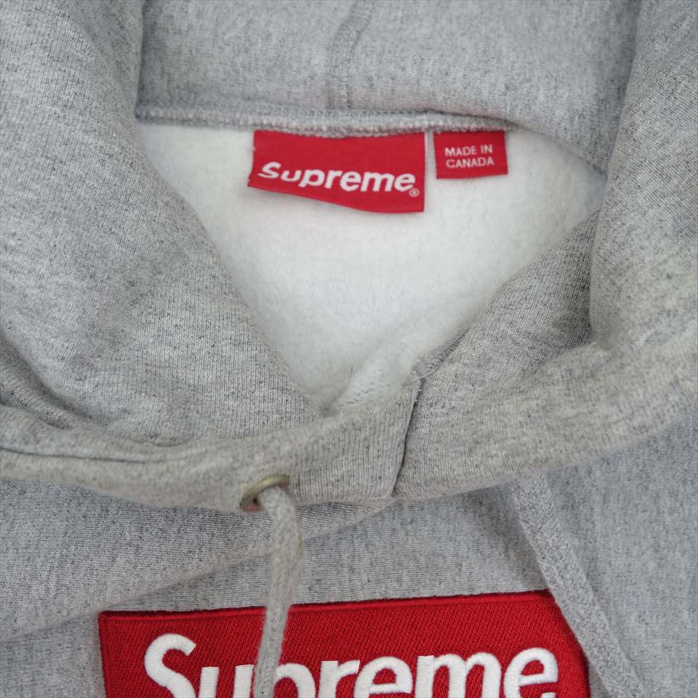 Supreme シュプリーム Box Logo Hooded Sweat Shirt ボックスロゴ フーデッド スウェット プルオーバー パーカー グレー系 S【中古】