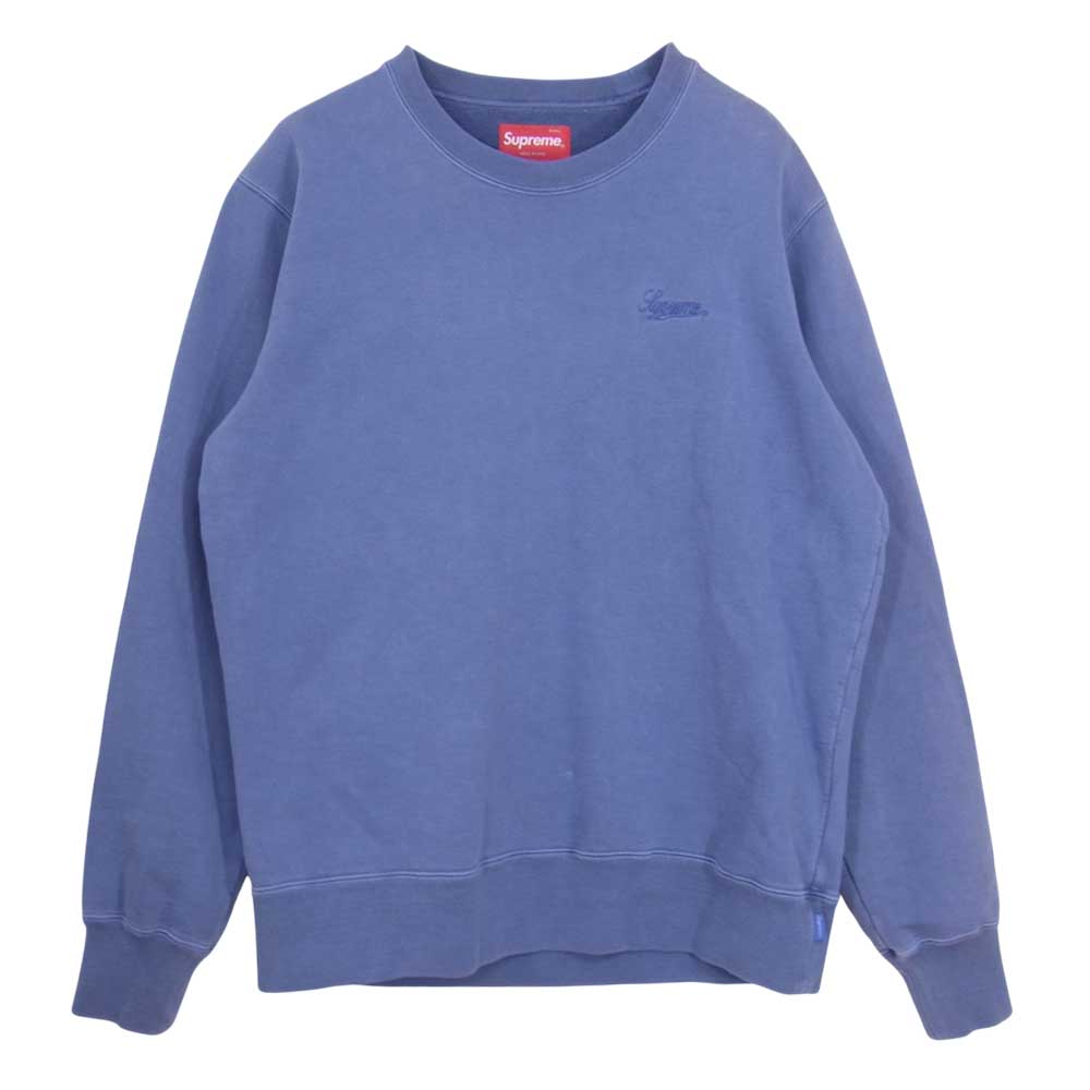 Supreme シュプリーム 16SS Embroidered Overdyed Crewneck オーバーダイド クルーネック スウェット パープル系 S【中古】
