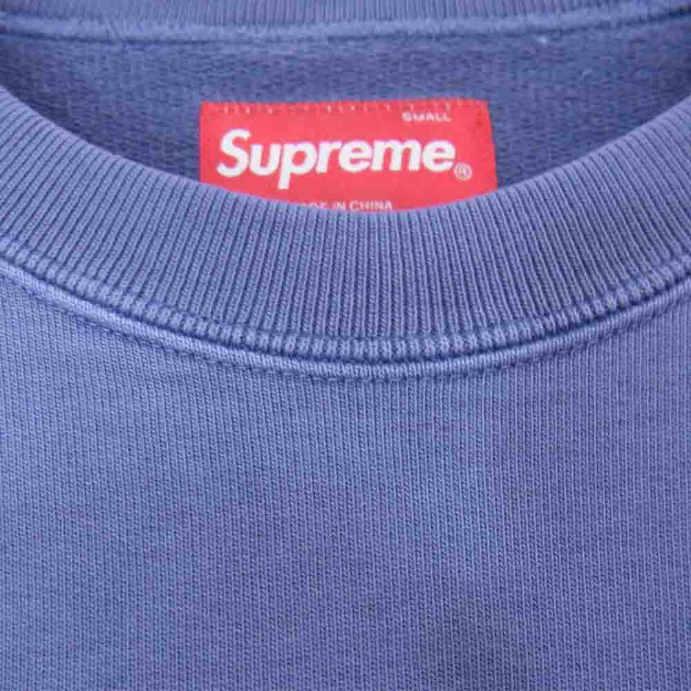 Supreme シュプリーム 16SS Embroidered Overdyed Crewneck オーバーダイド クルーネック スウェット パープル系 S【中古】