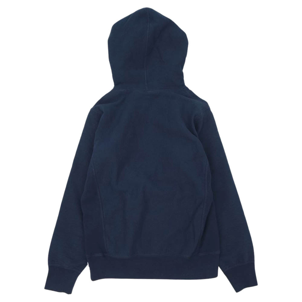 Supreme シュプリーム 13AW Mini Harverd Pullover ミニ ハーバード プルオーバー フーディ パーカー ネイビー系 S【中古】