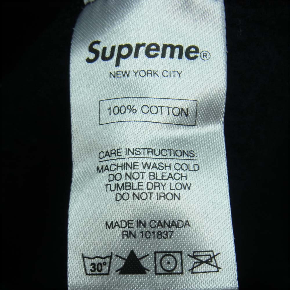 Supreme シュプリーム 16SS Pure Fear Opium Anti Church Hooded Sweat shirt バックロゴ プリント スウェット プルオーバー パーカー ブラック系 S【中古】