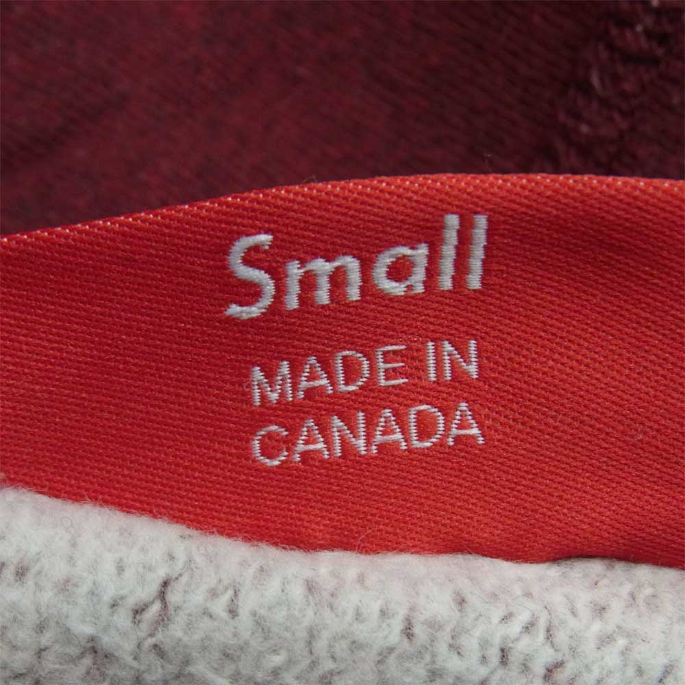 Supreme シュプリーム 13AW Heather Pullover ヘザー プルオーバー フーディ パーカー 筆記体 ロゴ ワインレッド系 S【中古】