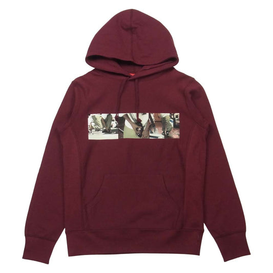 Supreme シュプリーム 15SS Kids 40oz Hooded Sweatshirt キッズ 40 オンス フーデッド スウェット パーカー エンジ系 S【中古】