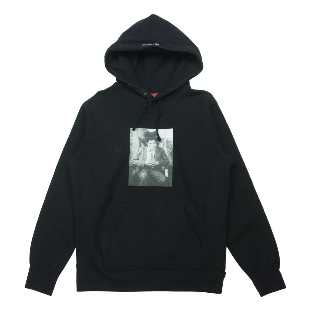 Supreme シュプリーム 13AW Basquiat Pullover バスキア フォトプリント プルオーバー フーディ パーカー ブラック系 S【中古】