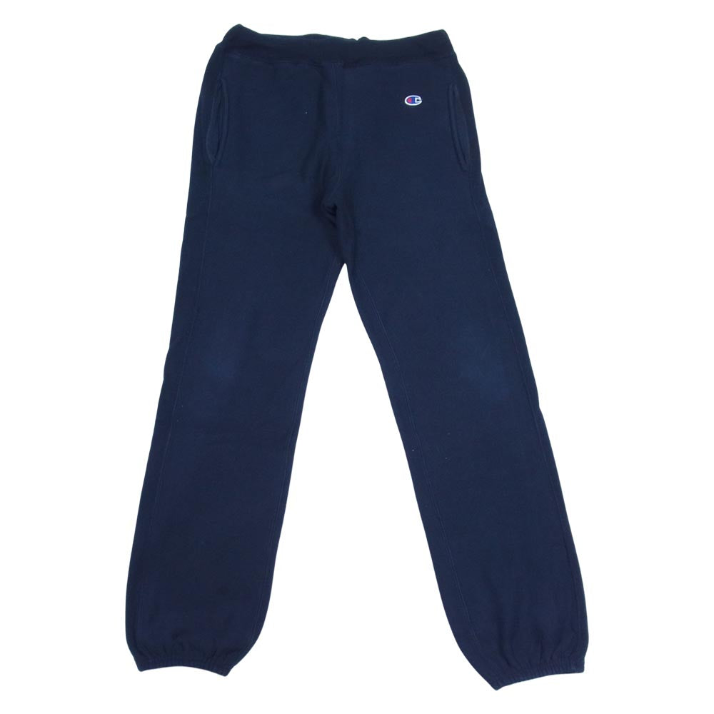 Champion チャンピオン USA製 単タグ 復刻 リバースウィーブ スウェット パンツ ネイビー系 S【中古】