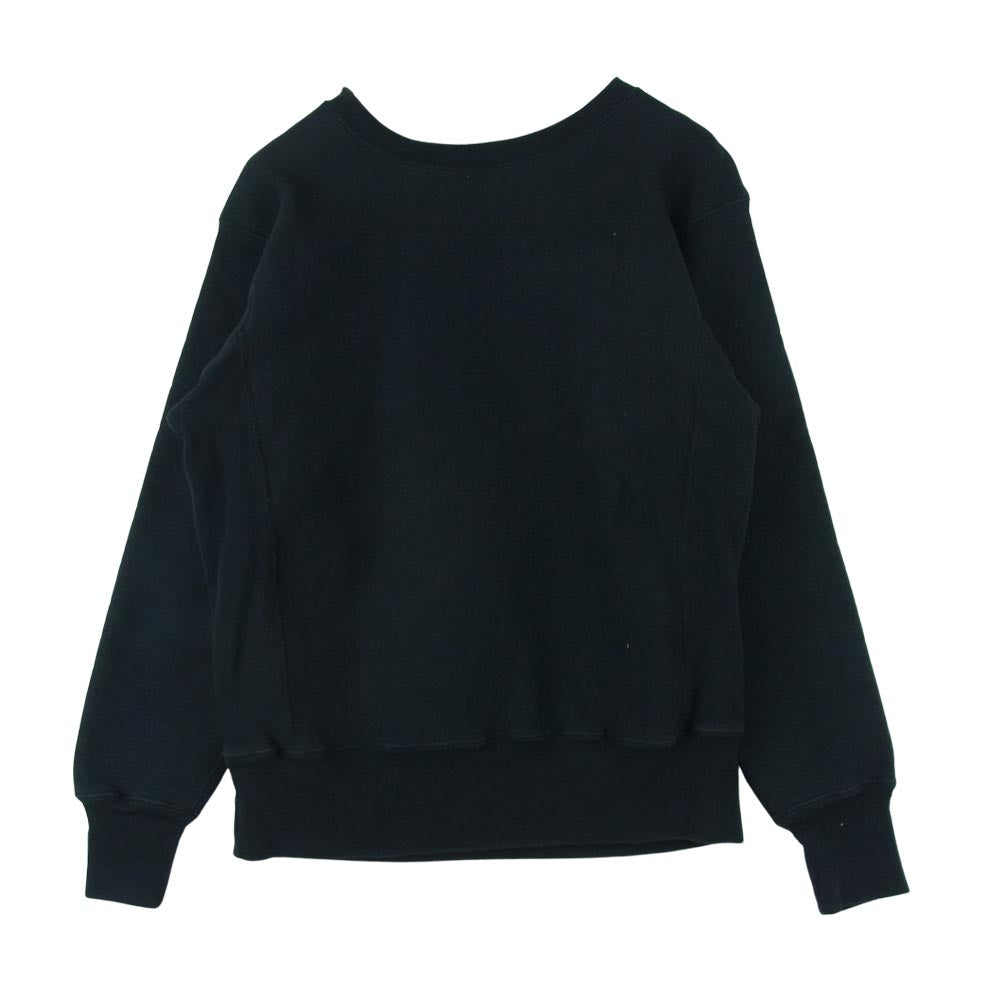 Champion チャンピオン USA製 単タグ 復刻 リバースウィーブ クルー ネック スウェット ブラック系 M【中古】