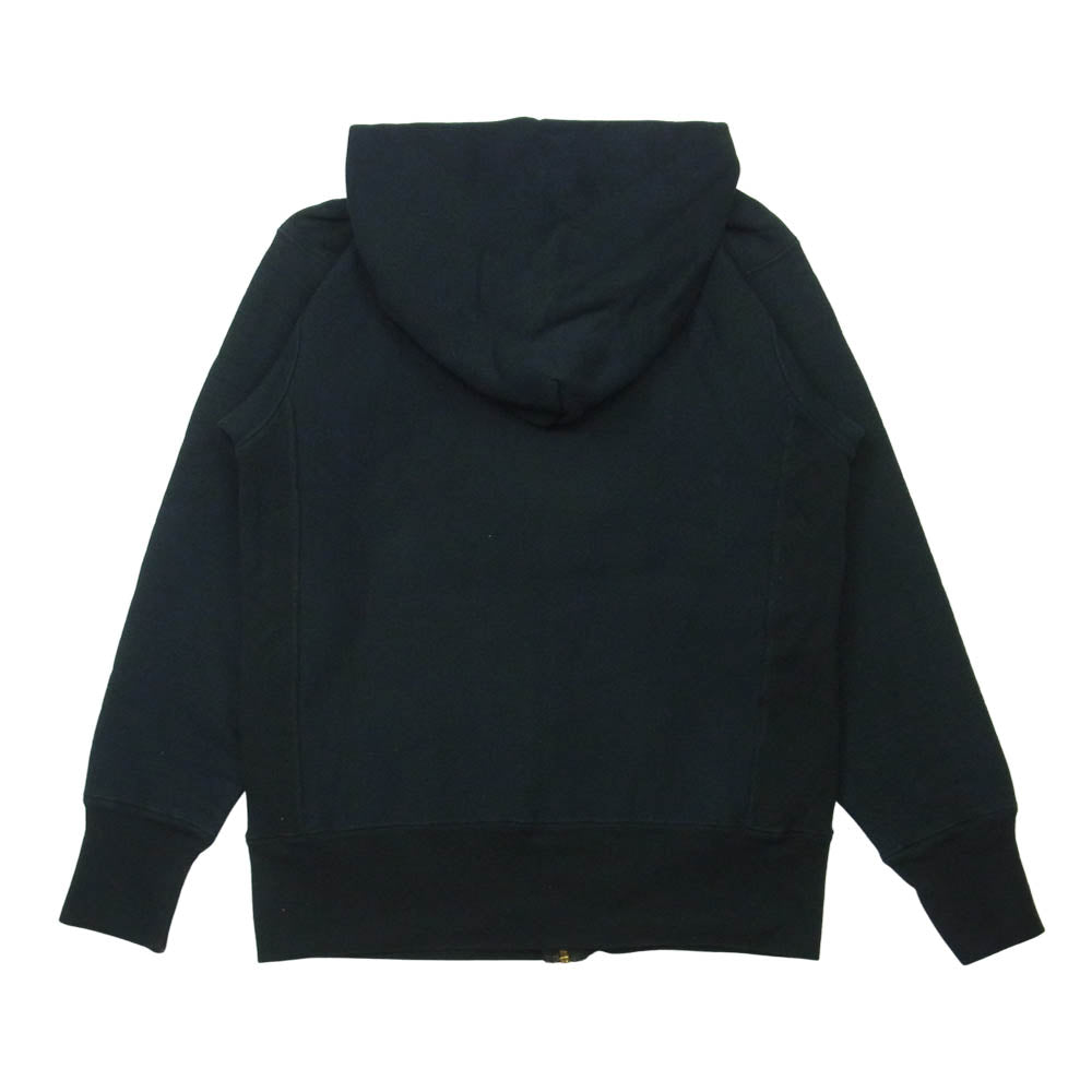 Champion チャンピオン USA製 単タグ 復刻 リバースウィーブ フルジップ スウェット パーカー ブラック系 M【中古】